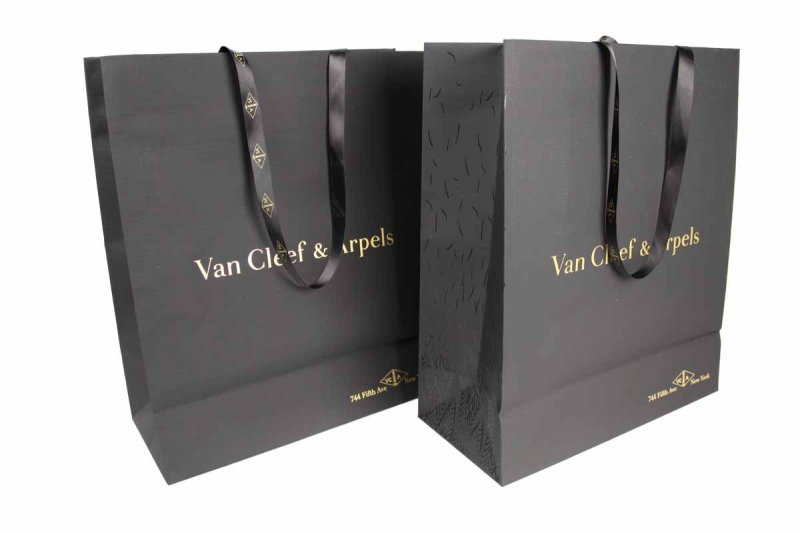 Van Cleef & Arpels soft touch paper box and bag - Paper printing and ...